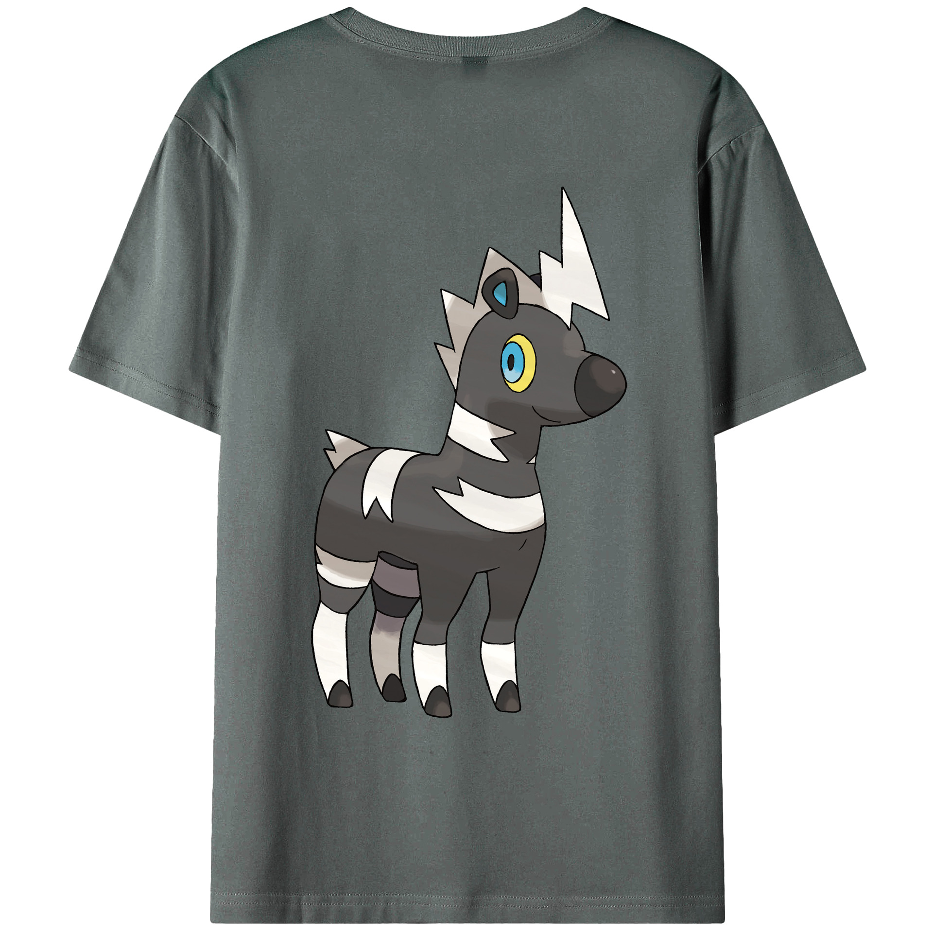 （画像用） ポケットモンスター Pokémon 綿100％ メンズ半袖Tシャツ（バックプリント） 通気性